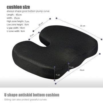 SAIEN Ergonomic Design Flexible Massage Coccyx Orthopedic Office Car Memory Foam Seat Cushion photo-2