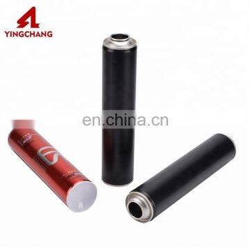 Dia 70mm tinplate aerosol can metal spray necked-in can for function foam cleaner cymk painting