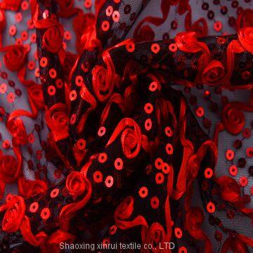 Wholesale India Fashion Sequin Online Stripe Dress Fabric Embroidered photo-2