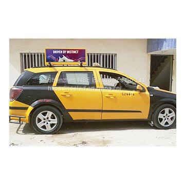 Double Sided P5mm Car Roof Sign In Cote D'Ivoire Taxi Topper Display