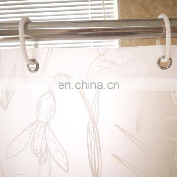 Newest design Floral frosted PEVA bathroom shower curtain