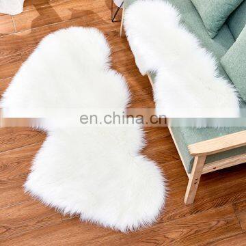 Imitate sheep fur plate long hair thick handmade throw blankets faux fur rug/plate