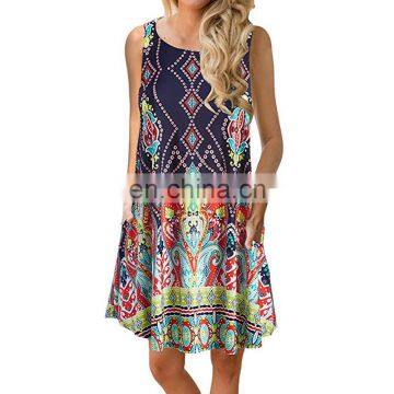 2019 New Design Fashion Clothes Casual Wear Women O Neck Dress Summer Lady Dress photo-4