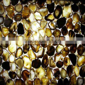 Leather skin gem stone slab