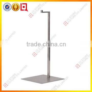 L shape hook chrome finished bag display rack