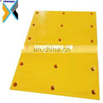 UHMW UHMWPE wear resistant and low friction UHMWPE frontal facing pad for berthing rubber fenders