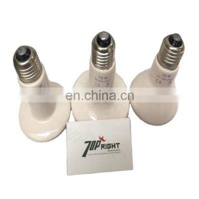 Safty Ceramic Infrared Heater Lamp Heating Element at flat bottom in 75*102mm at 220V /100 watt