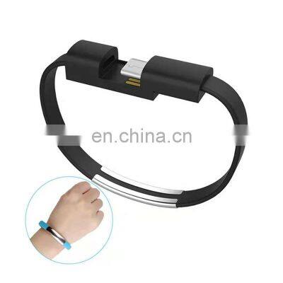 New Product Bracelet Data Cable Wholesale Fast Charger Micro USB Data Cable Black Mobile Phone Charging Data Line Bracelet Cable