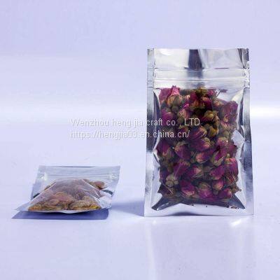 100 Pieces of Transparent Silver to Seal Sealing Seal Polyester Film Bag X14 8.5 cm (3.3 X5.5 Inches) Used in Aluminum Foil Zipper Heat Sealing Packaging Plastic Valve Lock Zipper Lock Bulk Food Storage Candy Aluminum Foil Bag photo-5