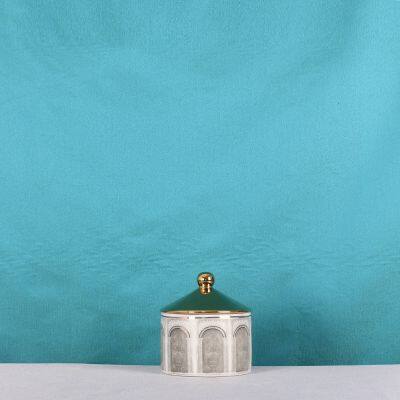 Roman Church Chinese Modern Simple Grey Ceramic Vase With Green Lid For Showroom Decor photo-2