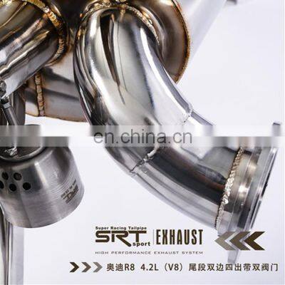 High Quality 304 Stainless Steel Material Exhaust System Muffler for Audi r8 Cat Back With Valve Control and Downpipe photo-4