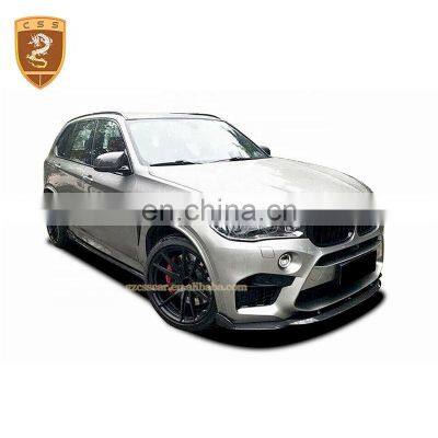 Carbon fiber side skirt splitter front car lip full set small body kit for BNW X6M Haman style