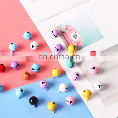 50Pcs 12Mm Beautiful Candy Color Cheap Christmas Bells Copper Loose Metal Beads Jingle Bells Christmas Decoration Pendants photo-5