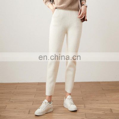 Women Casual Cashmere Straight Loose Cropped Pants