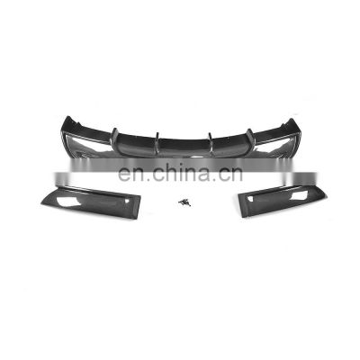 Carbon Fiber Rear Diffuser with Splitters for Tesla Model S RZ Style 2016-2017