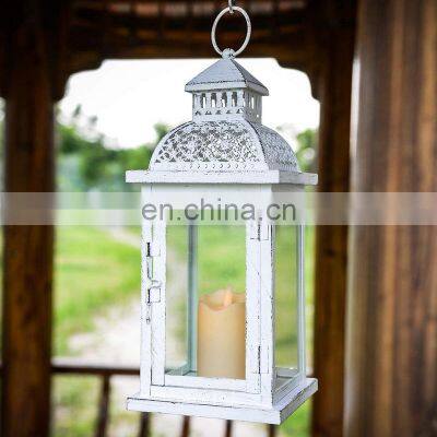 Home Decor Antique Led Candle Light Candle Jars Lantern With Hook