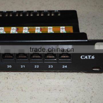 High Quality Cat6 Rj45 UTP Patch Panel 24 Ports Krone LSA Unshielded photo-2