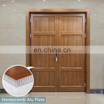 Honeycomb aluminum plate double leaf door price