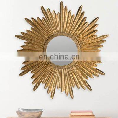 gold metal wall mirror