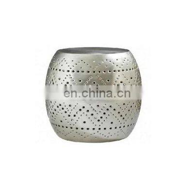 Latest New Design Aluminum Drum Accent Home Decor Moroccan Style Drum Center Piece Table For Home / Hotel