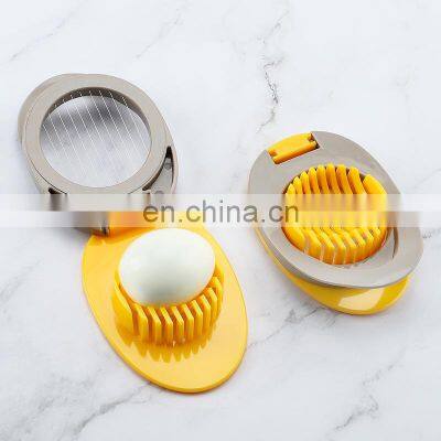 Favourable Price Stainless Steel Handheld Non Electric Cutter Single Egg Slicer Grey