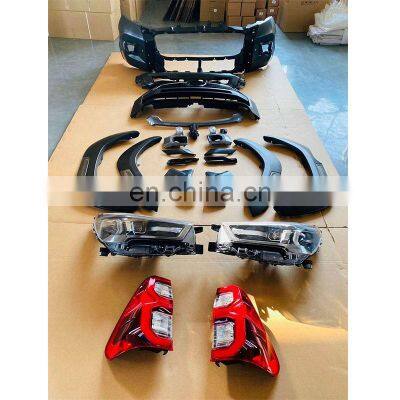 For Toyota VIGO HILUX REVO ROCCO refit front bumper with grill surrounding wheel eyebrow headlight tail light 2016-2020