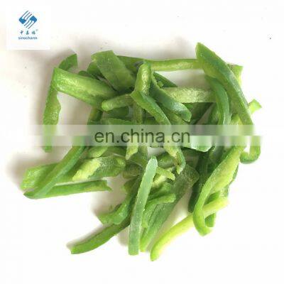 High Quality Fresh IQF Green Pepper Strips Frozen Green Pepper