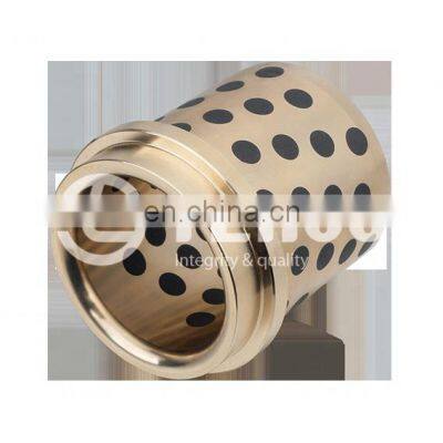 CNC JDB Flanged Brass Oilless Bushing Bearing With Graphite photo-5