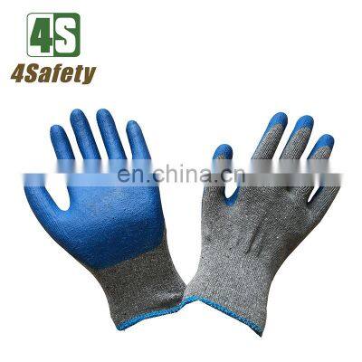 4SAFETY Rubber Coated General Purpose Gripper Protective Gloves Knit Wrist