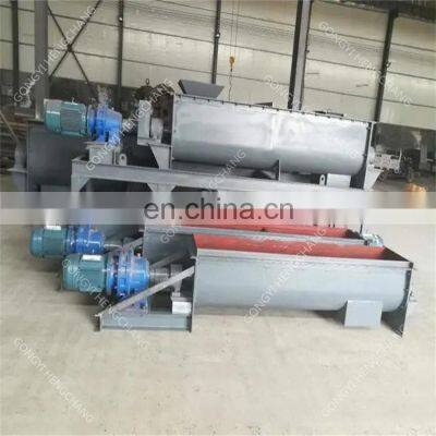 Stainless Steel Continuous Fertilizer Mixer Horizontal Double Shaft Animal Waste Organic Fertilizer Horizontal Paddle Mixer photo-4
