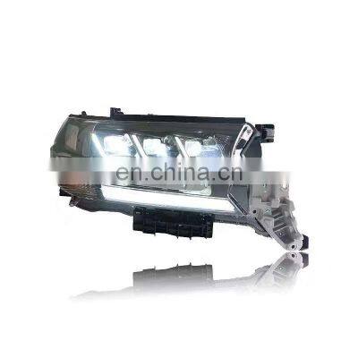 Best selling upgrade 3 lens full led headlamp headlight with dynamic for TOYOTA LAND CRUISER LC200 head lamp headlight 2016-2019