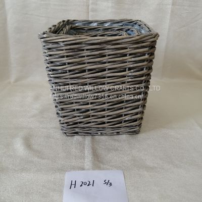 Eco Friendly Handmade Wicker Storage Baskets with Liner