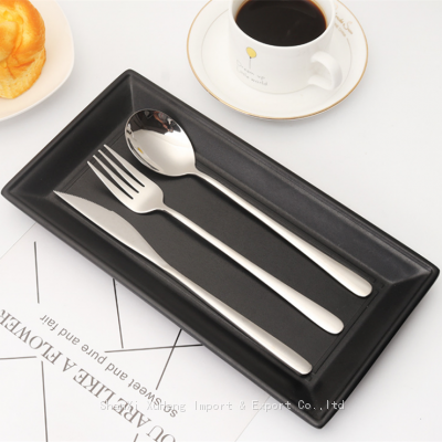 Set of 3 Pieces Silver Colorful Flatware Stainless Steel Cutlery Set With Gift Box