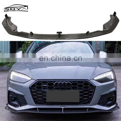 A5 S5 B9.5 SLine KB Style Carbon Fiber Front Lip Front Bumper lip For Audi A5 Sline S5  B9.5 2021-2023