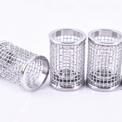 50 100 150 200 300 500 Micron 304 Stainless Steel Woven Wire Mesh Screen Cylinder Filter Tube photo-2