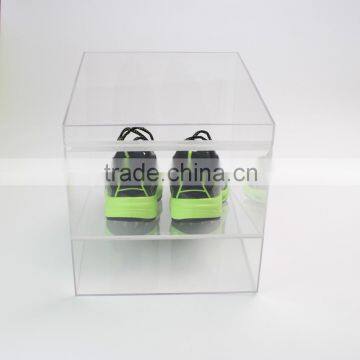 Clear Acrylic Glass Shoe Display Case, Acrylic Shoe Display Box photo-2