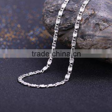 Yiwu Wholesale Fashion Jewelry Rhodium Plated Flat Chain Beautiful Necklace photo-2