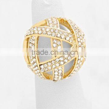 Wholesale Costume Jewelry Crystal Pave Stretch Ring photo-5