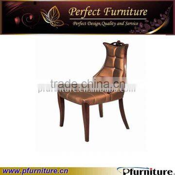 wood frame leather wood dining chair PFC8082