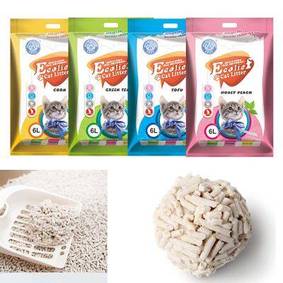 2025 MSDS Factory Wholesale Low Dust High Agglomeration 1ton Tofu Cat Litter