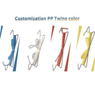 Metal Tomato Rope Hooks Support Clamps for Cucumber Tomato Pepper Eggplant Vines Flower Plant with PP Twine
