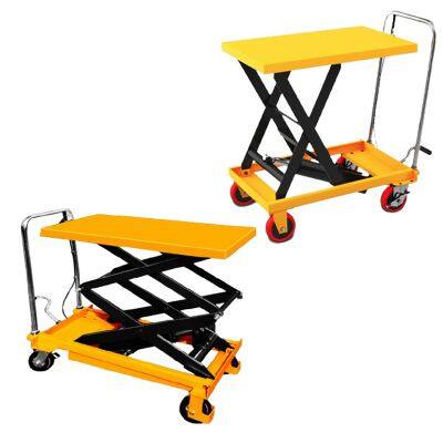Hand Trolleys Small Mobile Elevator Hydraulic Scissor Lifting Platform Table Cart