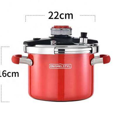 OEM 6L Stainless Steel Pressure Cooker Thickened Explosion-Proof Enamel Coating Pot photo-4