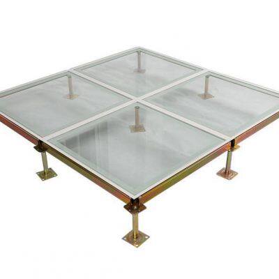 Anti-static Glass Floors Specially Designed for Computer Rooms. Double-layer Laminated Tempered Glass, Allowing Observation of the Cables Below. photo-4