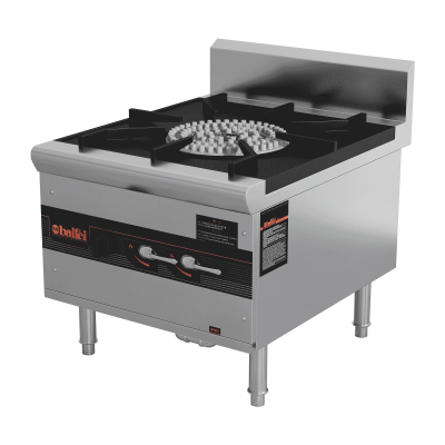 24kW Gas Single Stock Pot Stove With SUS304 Stainless Steel Construction