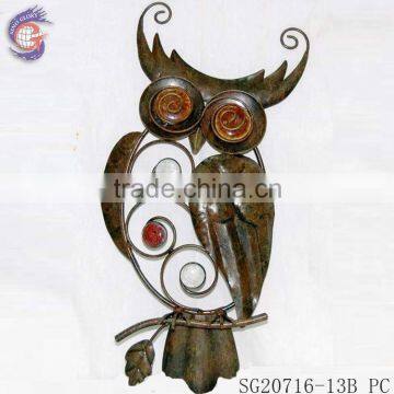 latest metal owl wall hanging for home decoration