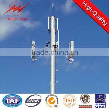 20m high mast tubular steel monopole communication tower