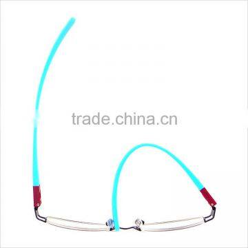Style Colored Design Full Frame Metal TR90 Changeable Temple for Women Eyewear photo-6