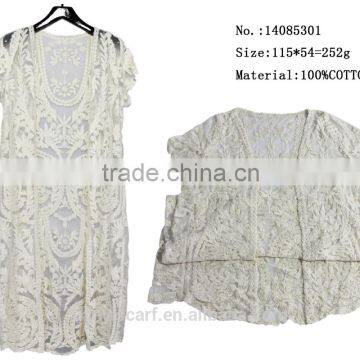2016 brand designer 100 cotton lace cape woman spring wraps poncho pashmina scarf shawl