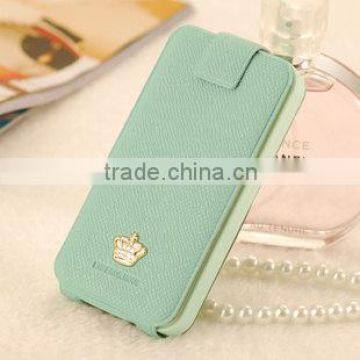 skin for phone,Crown Rhinestone wallet skin covers for iphone 4 4s 5 5g case